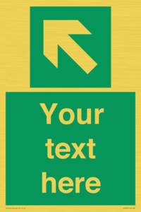 Custom Arrow Top Left Sign